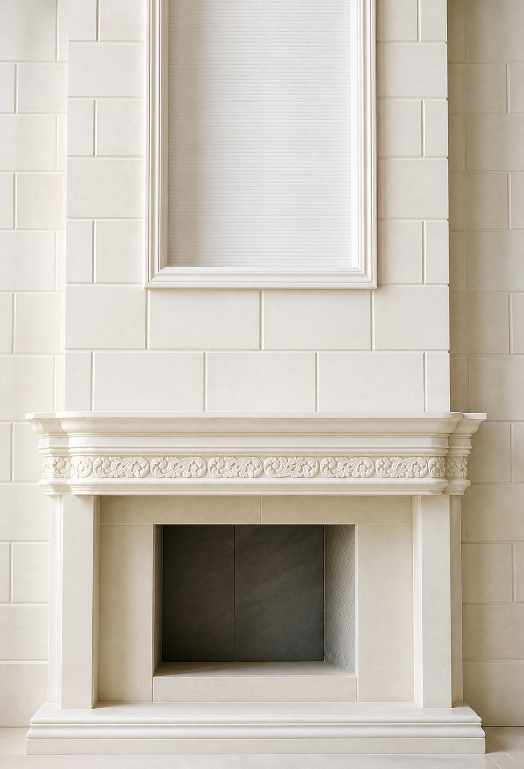 Ornamental mantel surround
